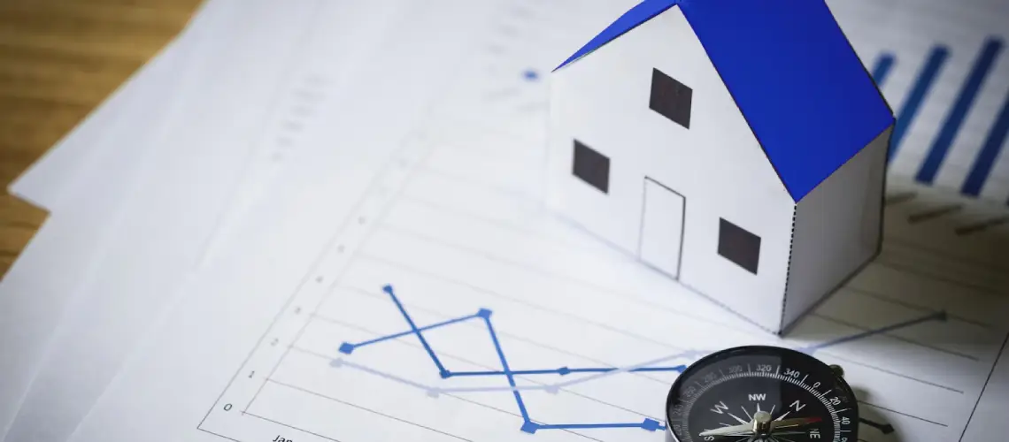 Valuer reviewing suburb property trends and growth data